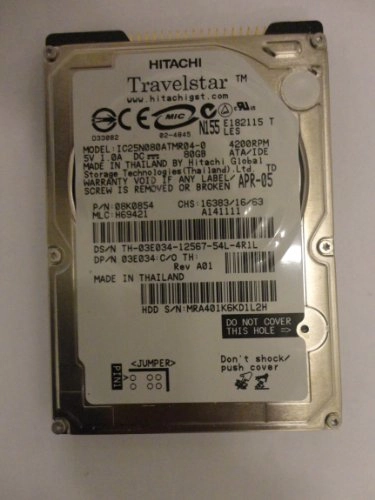 Travelstar 80GN 2.5" 4200rpm 8MB UDMA/100 (IC25N080ATMR04) - 80GB
