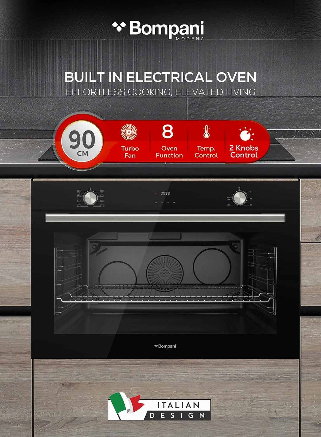 Bompani BO243XBT 90cm Built-In Electric Oven