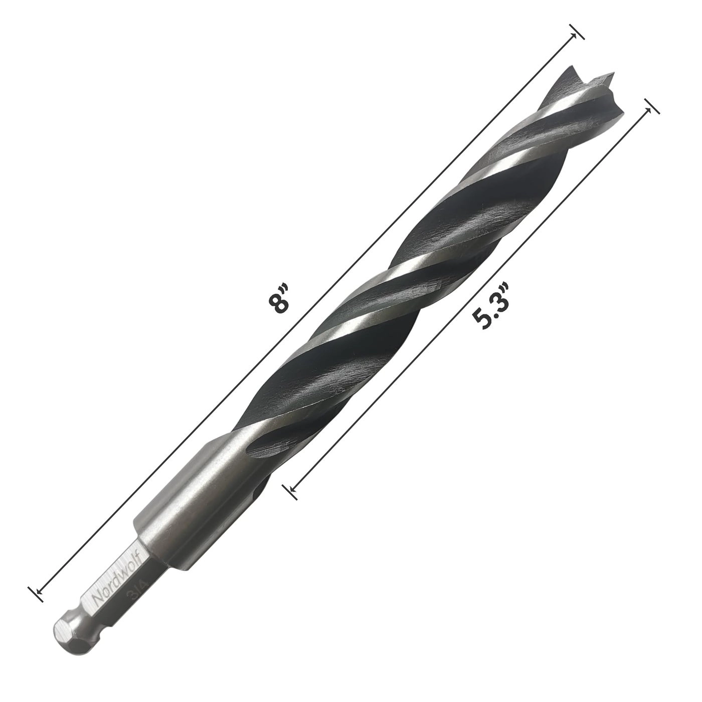 Brad Point Wood Drill Bit - Carbon Steel 3/4""