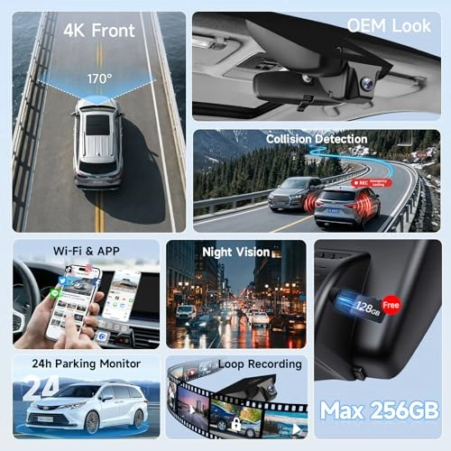 Dash Cam for Toyota Sienna Gen4 XL40 - 4K 30FPS