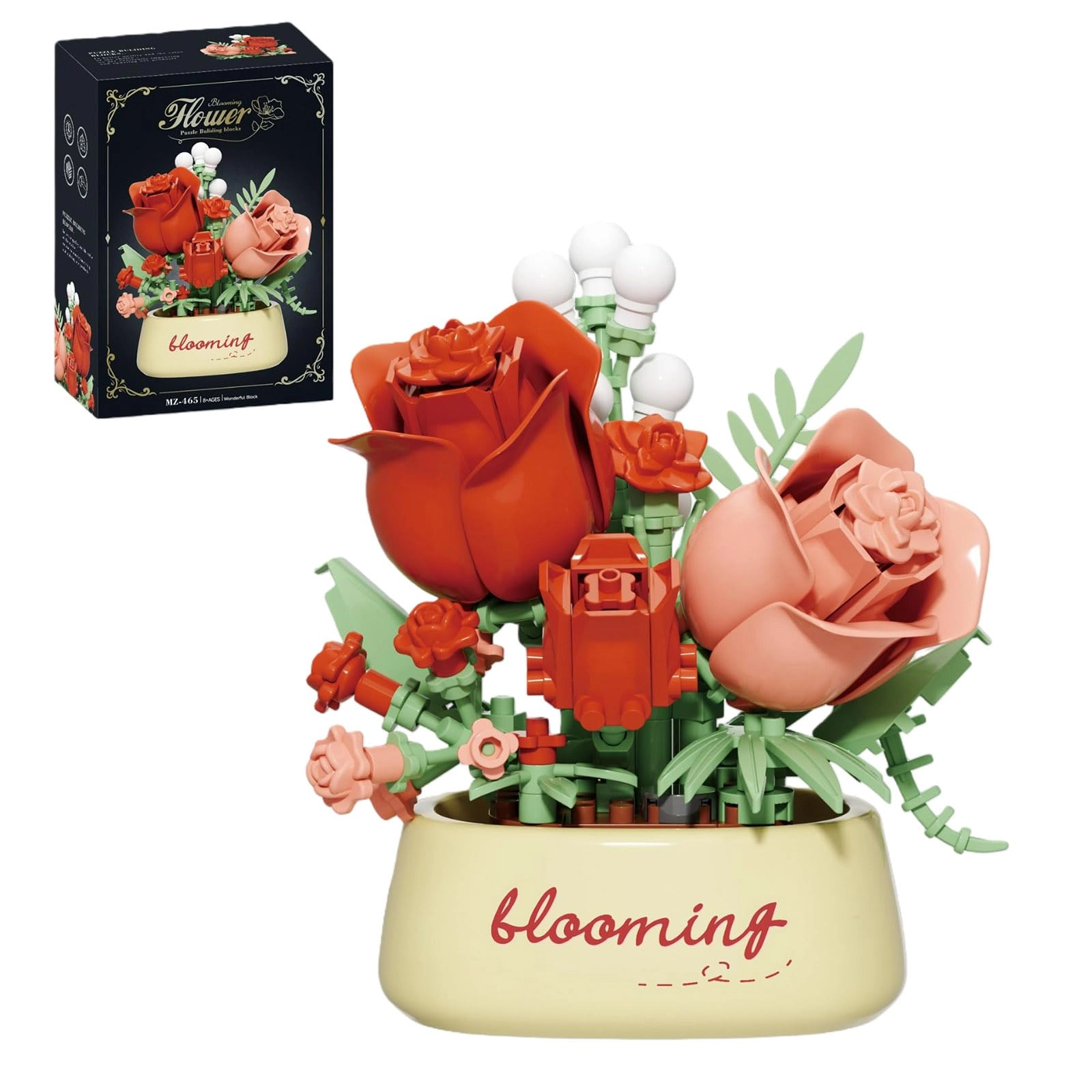 QISHOUTING Rose Flower Bouquet - 190 pcs