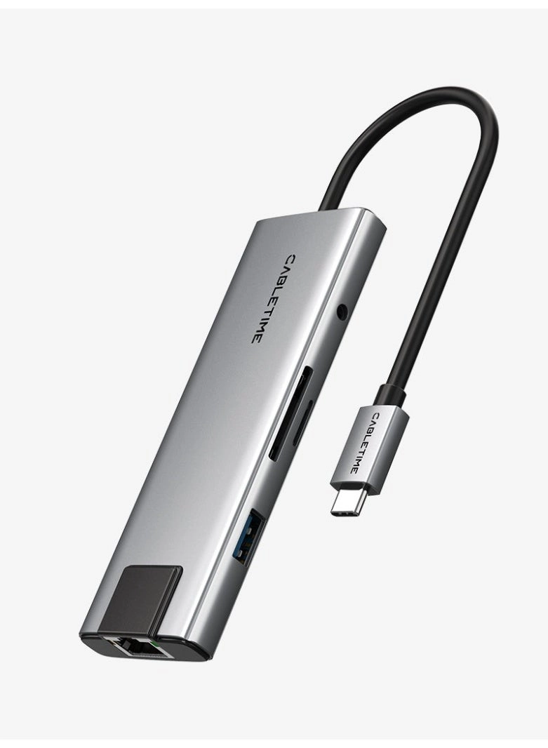 Cabletime USB-C HUB - 9-IN-1 4K HDMI PD 100W