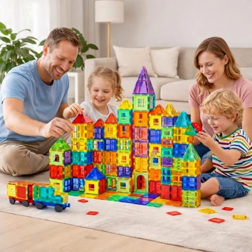 Magnetic Building Tiles - 140 pcs