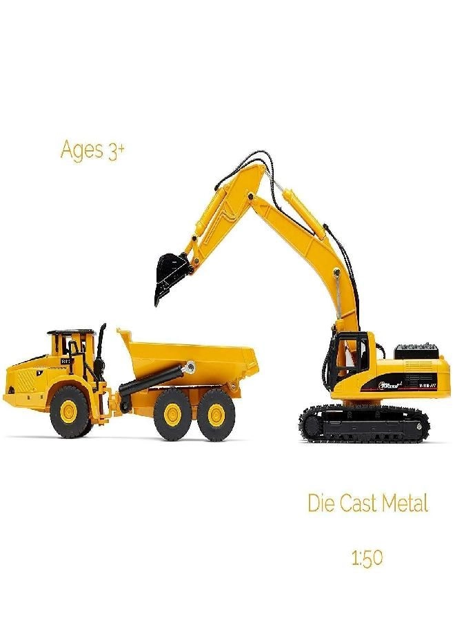 Truck - Diecast Metal + Excavator (TWM)
