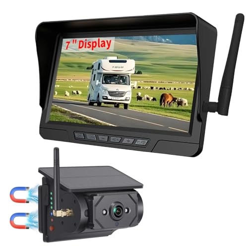 Peacall Magnetic Solar Wireless Backup Camera - Night Vision Wireless 1080P