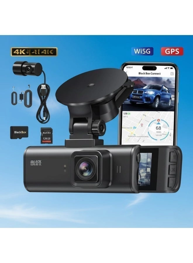 Black Box Mini Dual Dash Camera - 4K ULTRA HD