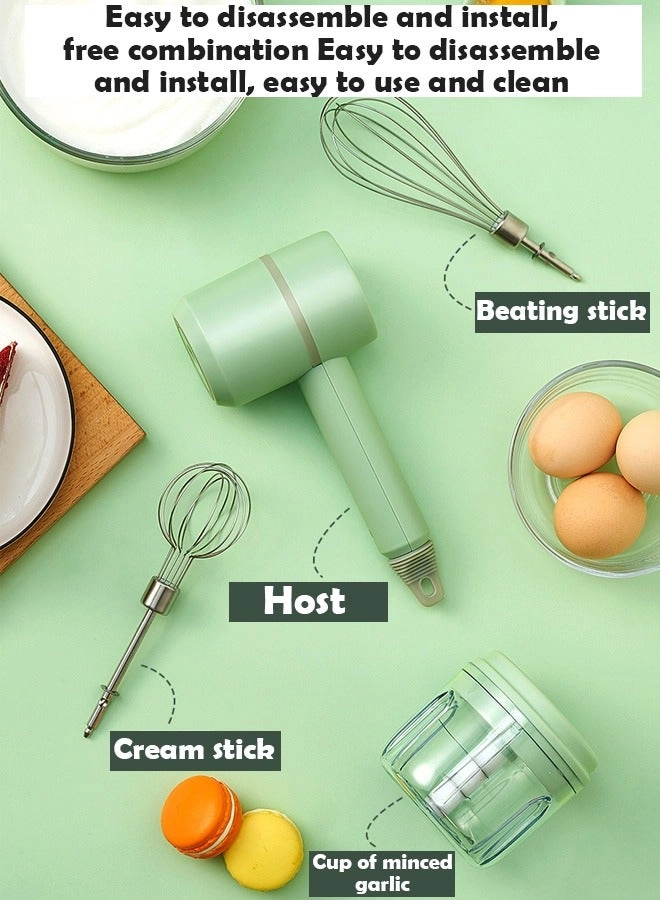 Wireless Electric Egg Beater and Handheld Meat Grinder - 250ml