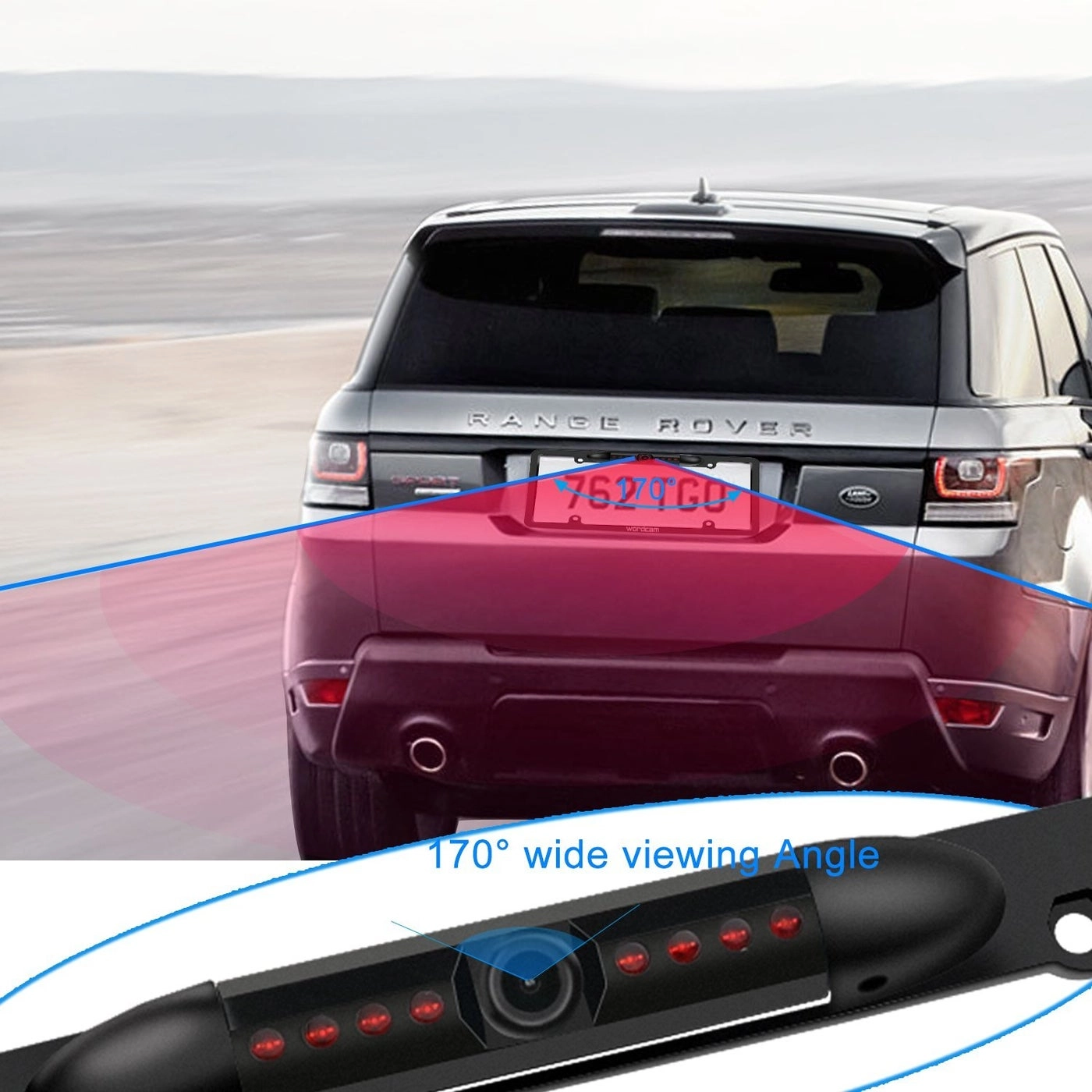 License Plate Frame Rear View Backup Camera - Night vision