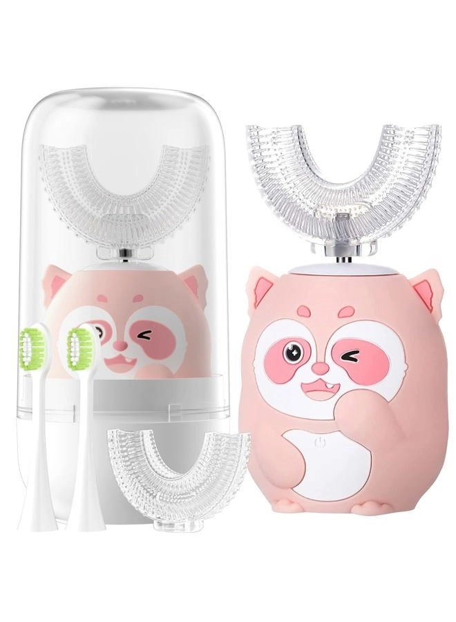 Kids Electric Toothbrushes u Shaped - Rechargeable 2 Mins Timer 6 Modes
