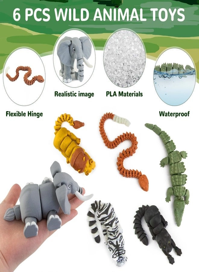 Safari Animals Figures - 6PCS