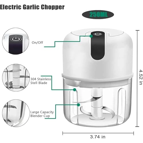 Mini Garlic Chopper - 250ML 45 watts