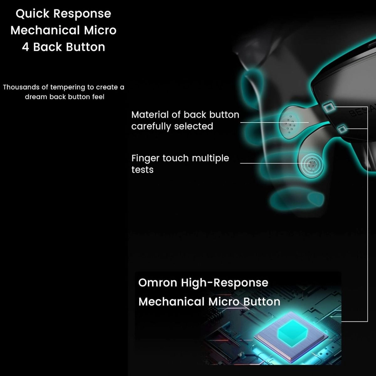 PS5 Controller Back Button - Wired Bluetooth 5.0