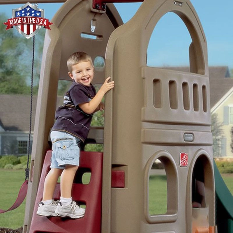Naturally Playful Playhouse Climber And Swing Extension