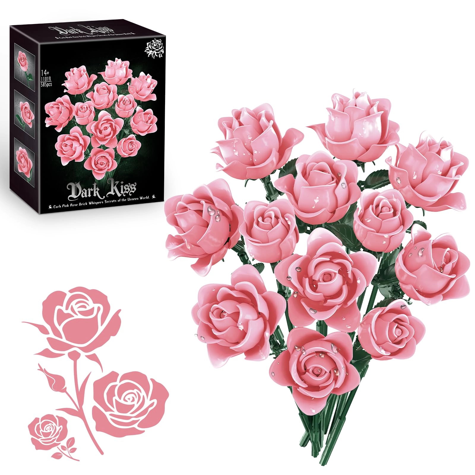 kiothdre Bouquet Building Kit - 6 years and up 585 pieces