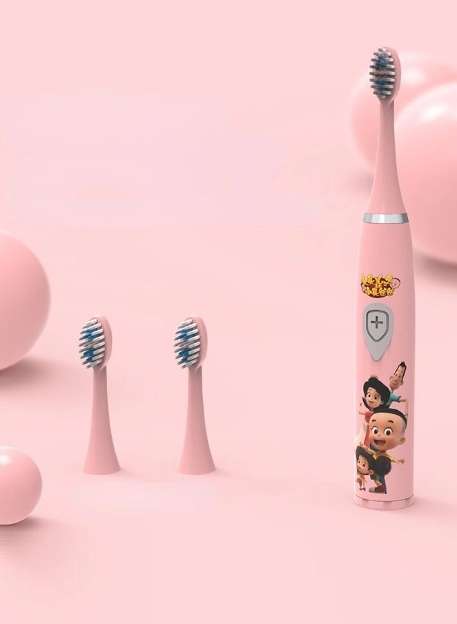 Electric Toothbrush - for Kids 2x Replacement Brush Heads Pink