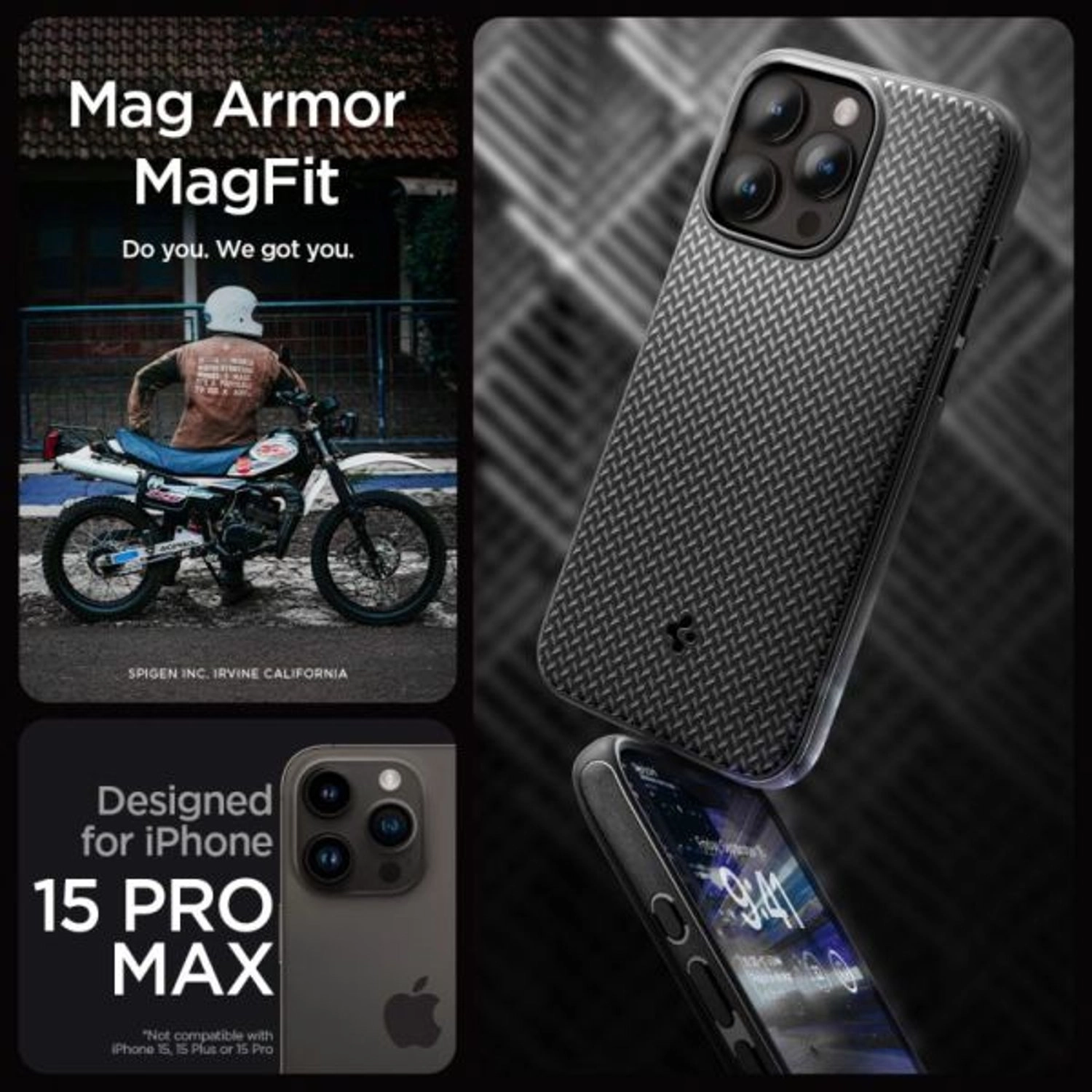Mag Armor MagFit Back Case with MagSafe for iPhone 15 Pro Max