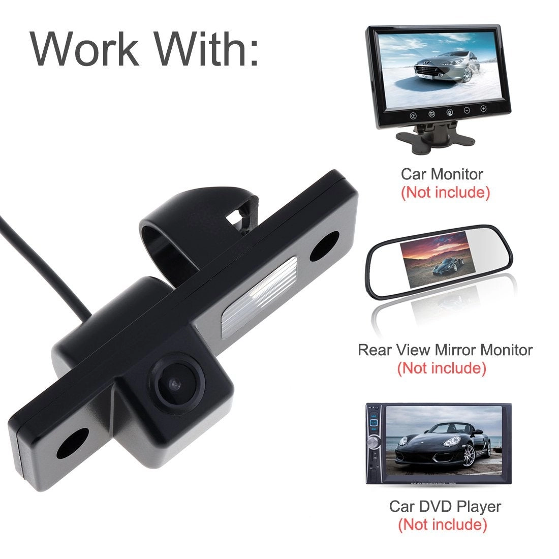 CCD HD Car Rearview Reverse Camera - 728 x 512 pixels