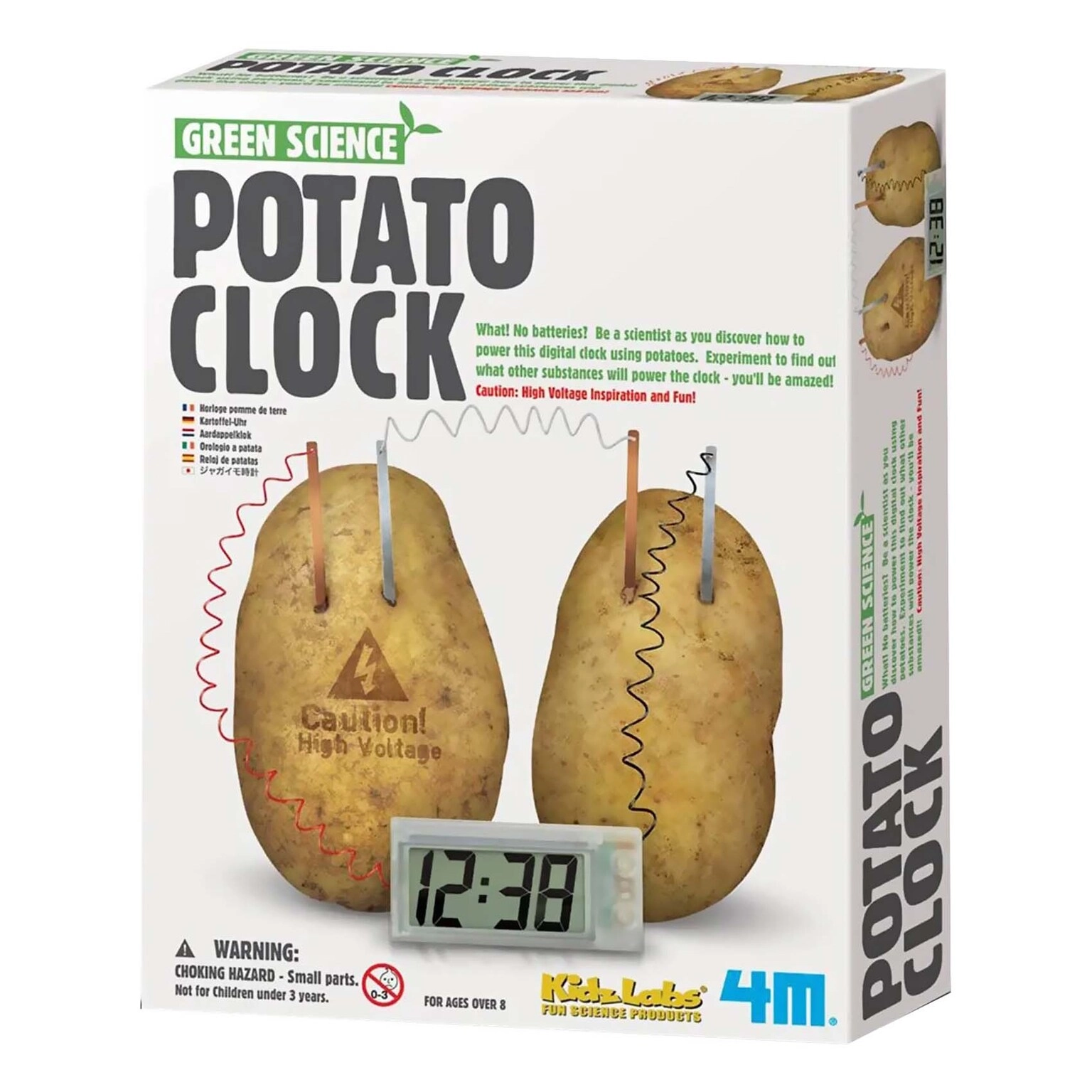 4M Kidz Labs Green Science Potato Clock - 8 years+