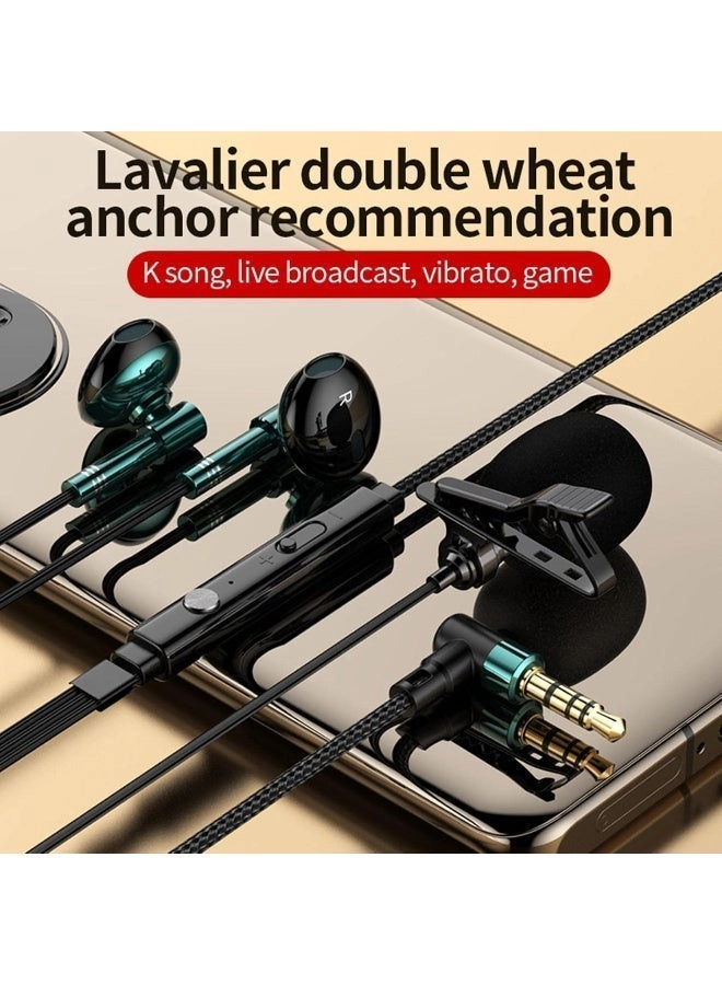 Lavalier / Lapel Microphone - Wired Earphone