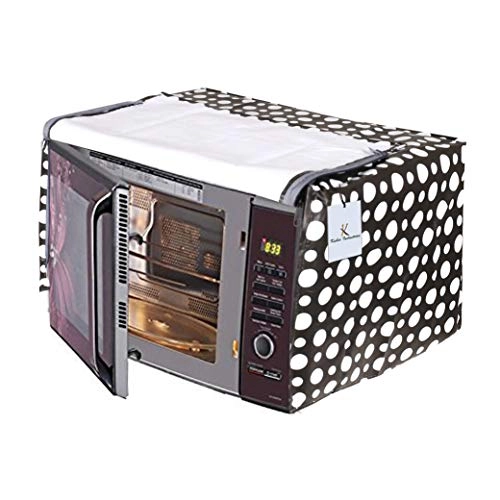 Dots Design PVC Microwave Oven Full Closure Cover - 30 Litre Grey