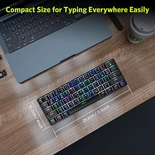61 Keys RGB Compact Mechanical Gaming Keyboard - Wireless/Wired
