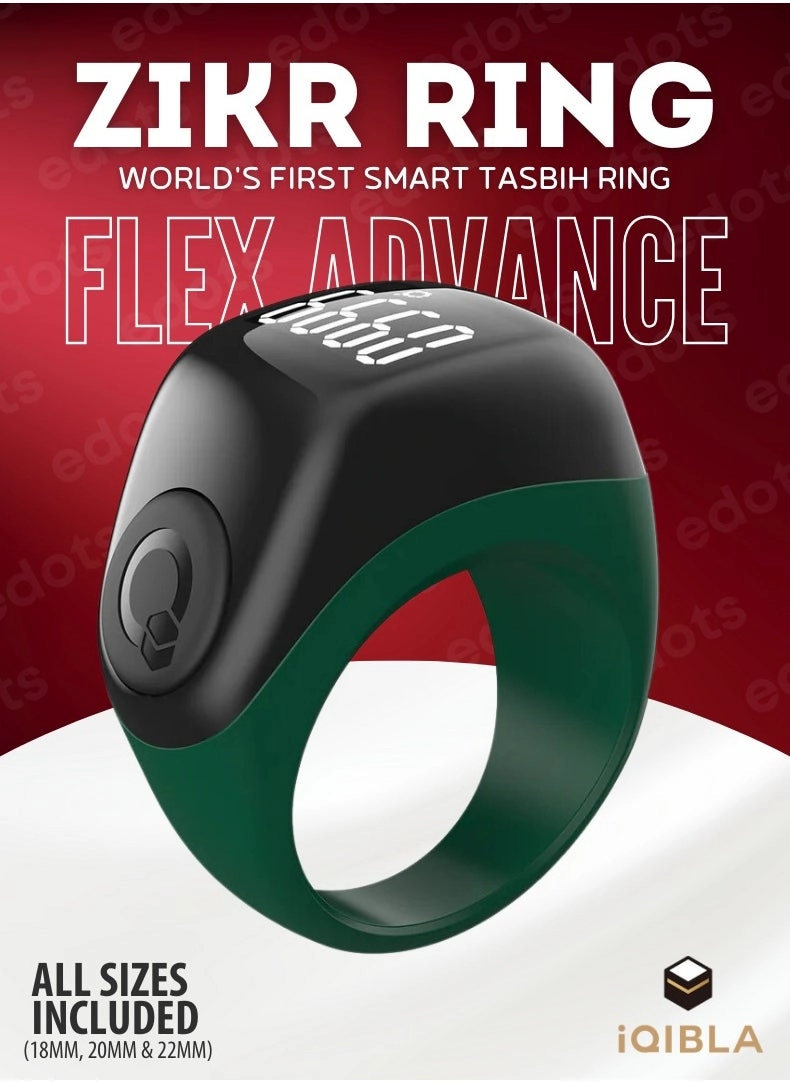 iQIBLA Zikr Ring Flex Advance - Smart Tasbih Counter Bluetooth