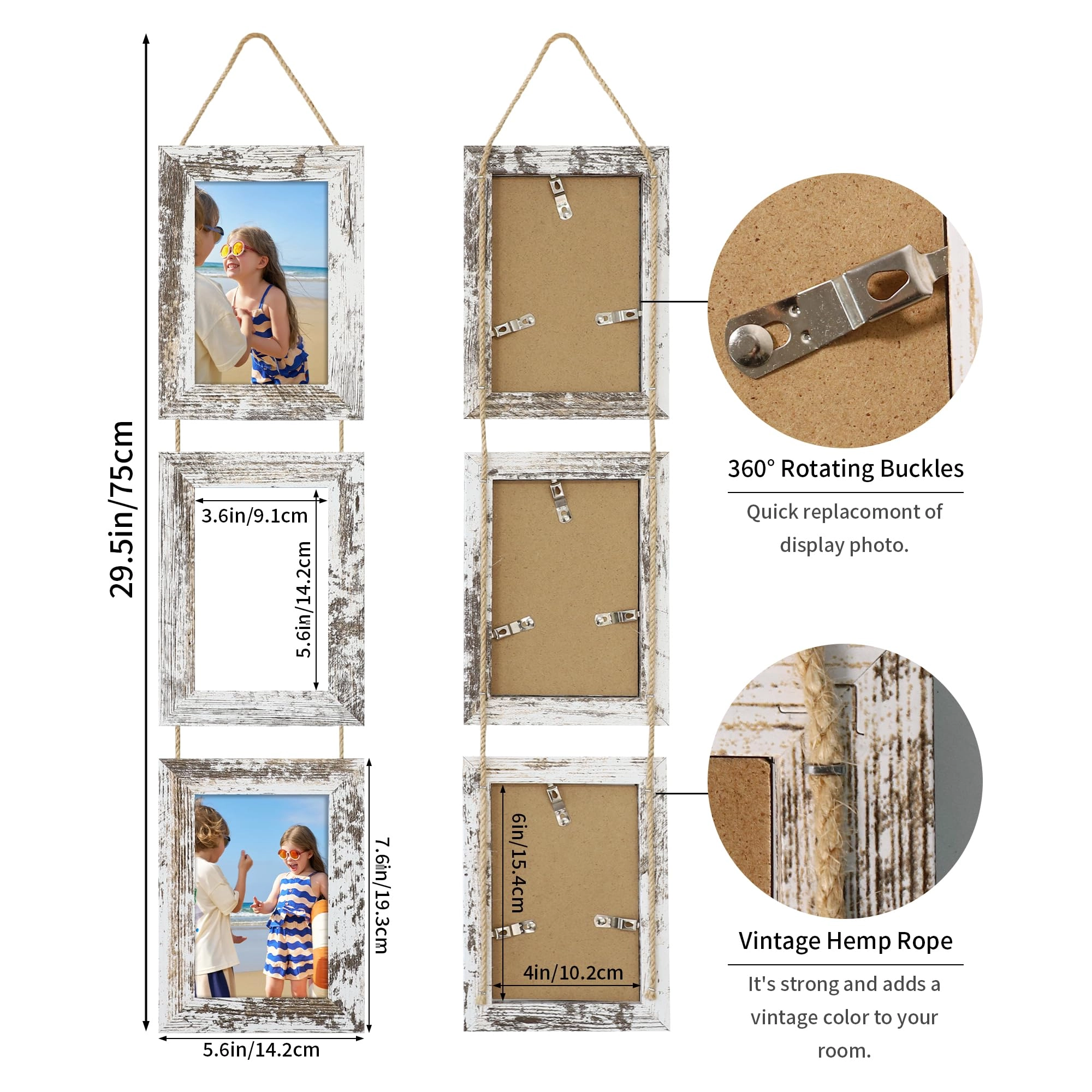 Collage Picture Frames - 5x5 in 3 Opening