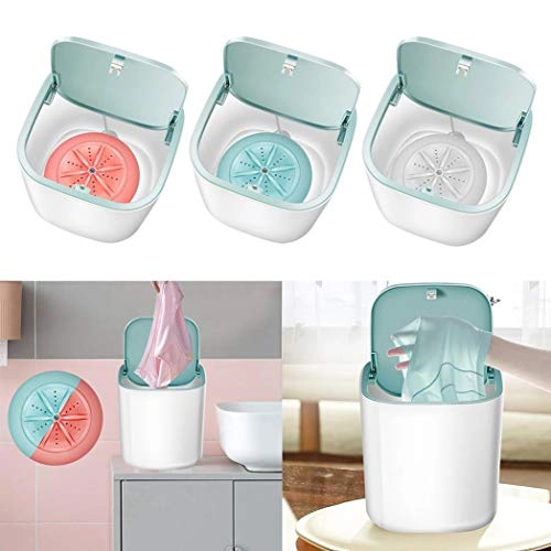 Portable Washing Machine Mini Washing Machine with USB Chargeable Underwear/Socks/Towel/Short Sleeves/Toy Washer Small Laundry Bucket for Home Camping Dorms Caravan,Green