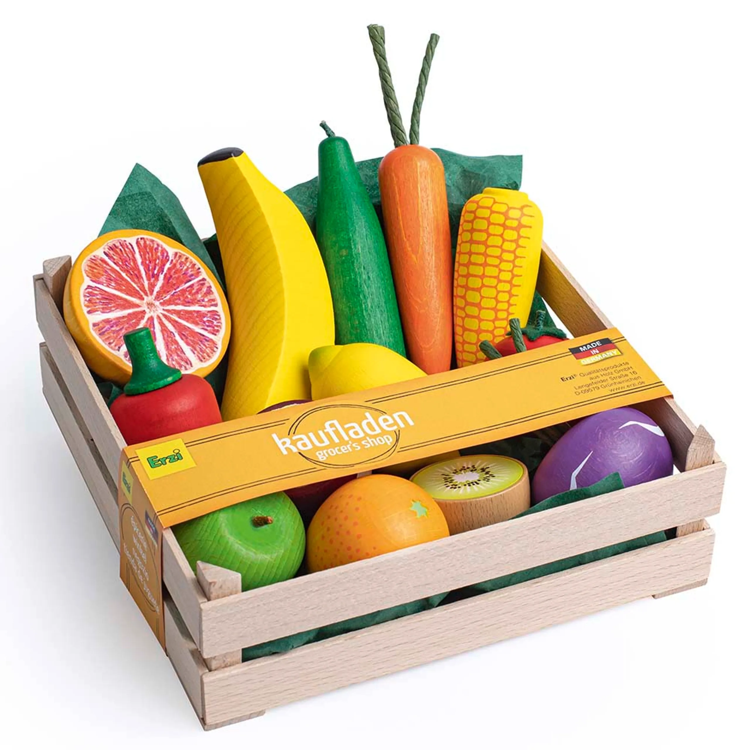 Wooden Fruit & Vegetables Toys XL - Suitable for 3 years & above 13 pieces