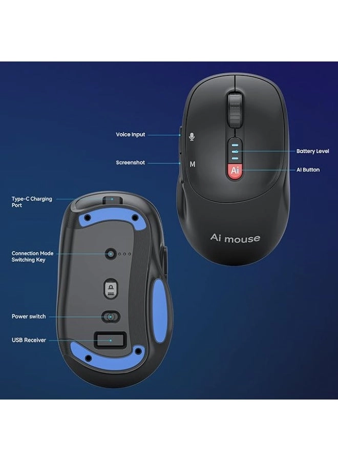 AI GPT Mouse - 2.4G + BT1 + BT2