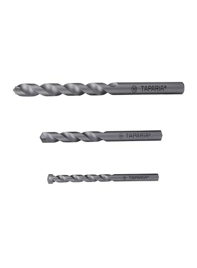 Parallel Masonary Drill Bit Set - 3 Pc 6Mm,8Mm,10Mm