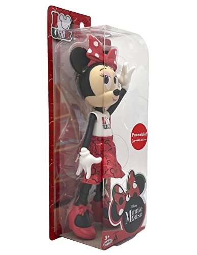 Minnie Mouse Doll - Plastic Poseable I Love UAE T-Shirt Ages 3+