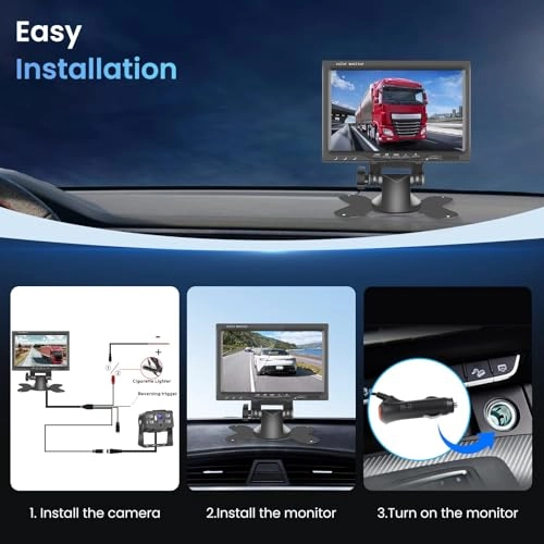 Reversing Camera - Night vision 1280*720P + 7 Inch Monitor - Wired
