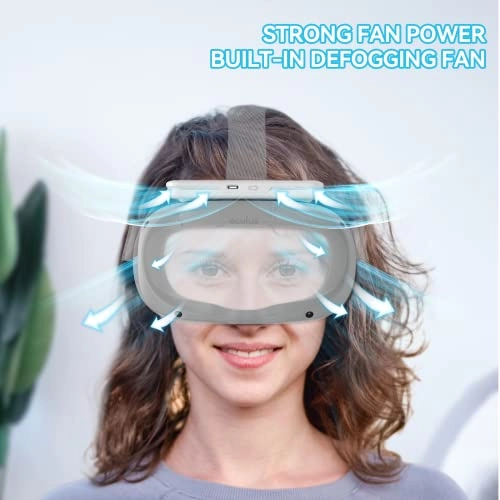 Cooling Fan Face Cover - Quest 2 2-Speeds Lycra Cotton