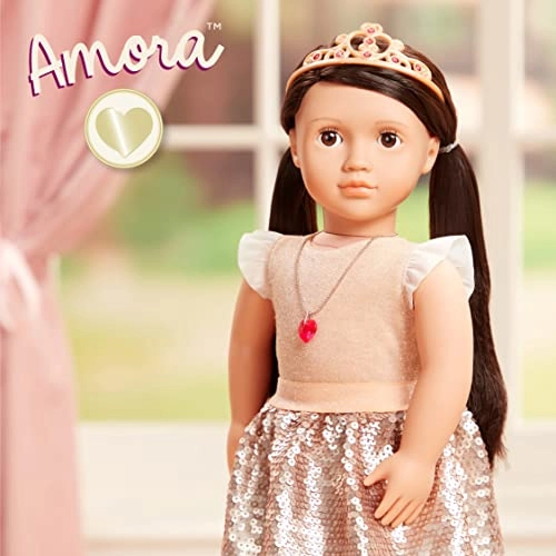 Amora Fashion Starter Doll - 18-inch Brunette Hair Brown Eyes 3 Outfits Ages 3+