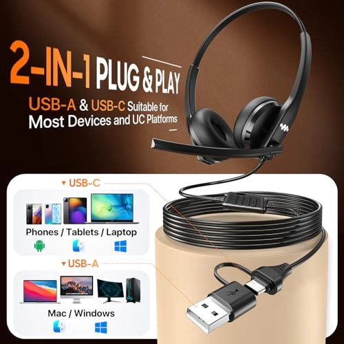 TX-806EB Wired Headset