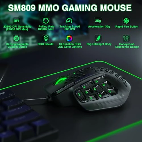 SM809 - USB, Wired Gaming Mouse