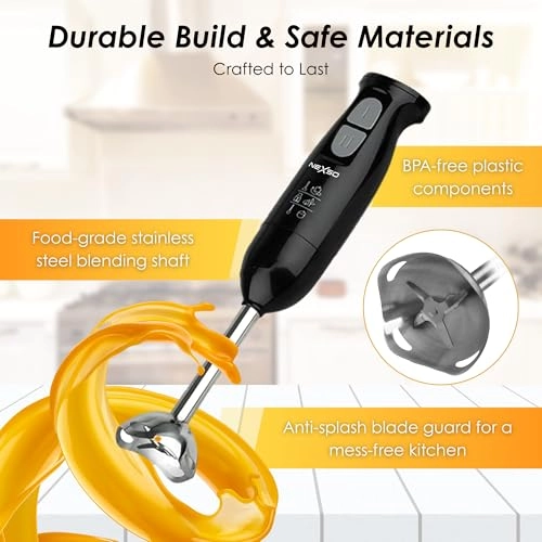 Hand Blender - 4-in-1 Multi-Function Two-Speed Control Stainless Steel Blades