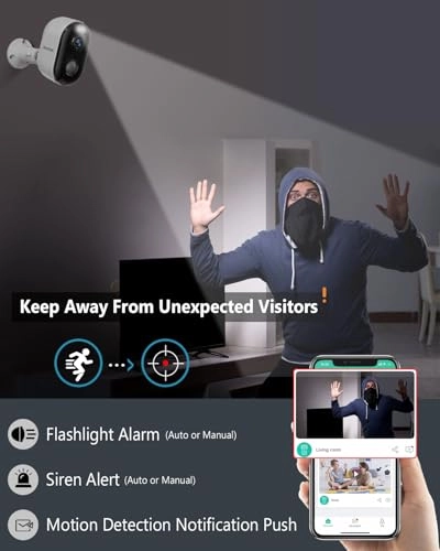 Outdoor Solar Security Camera 2K