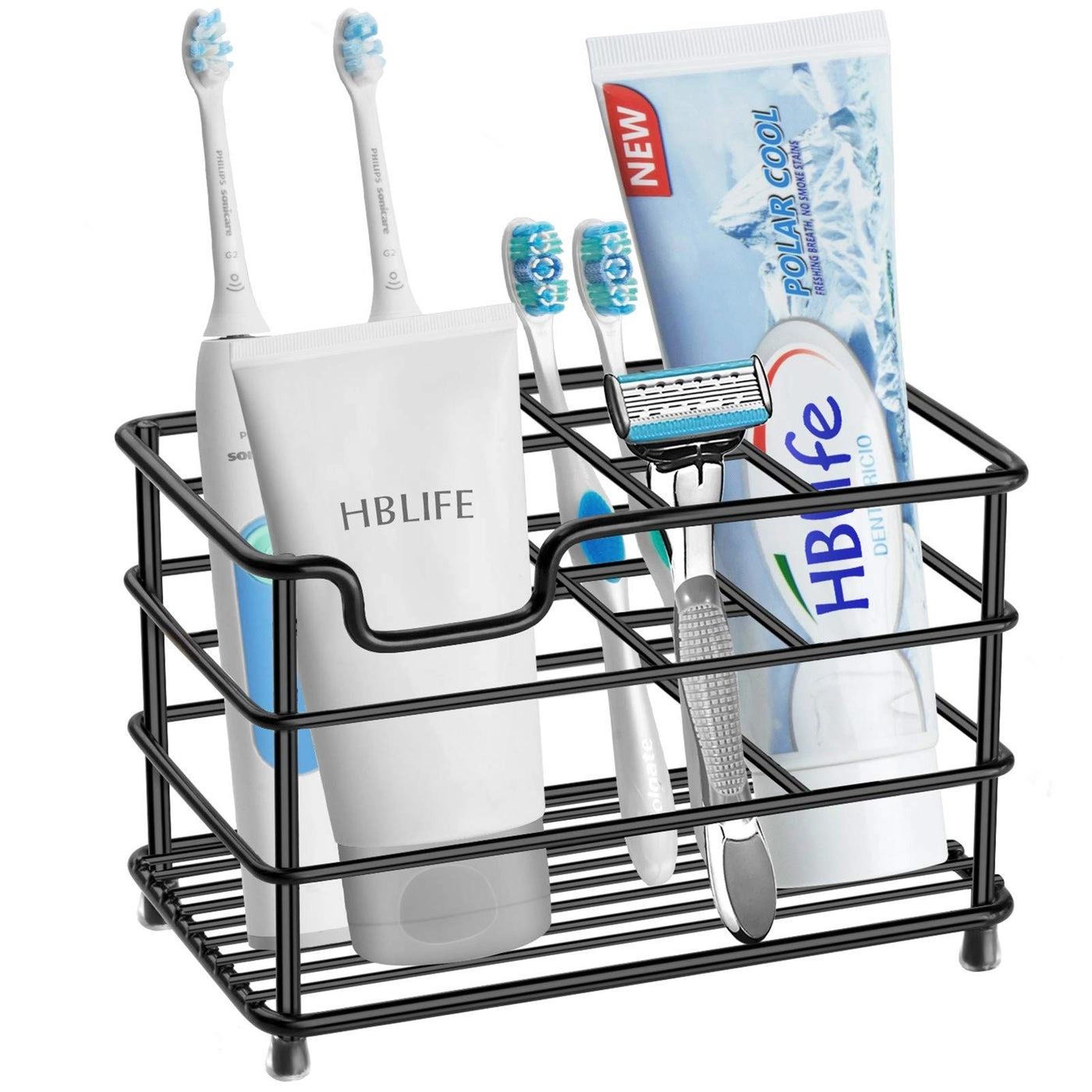 hblife Electric Toothbrush Holder - 2 electric 3 regular