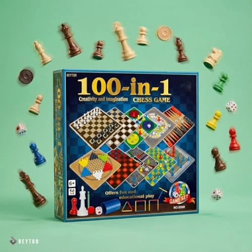 100 in 1 Classic Board Games Set