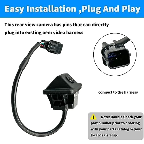 Rear View Back Up Camera - Kia Optima-specific connector 720p