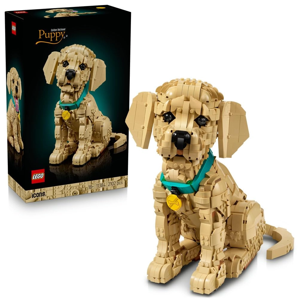 LEGO Golden Retriever Puppy (11384) - Posable Home Decor