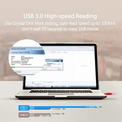 Type-C USB Flash Drive - USB 3.0 USB-C USB-A 128GB
