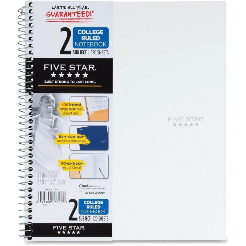 Notebook 8.5 X 11 Spiral - Grid 100 Sheets