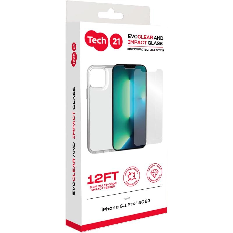 EvoClear + Impact Glass Case for iPhone 14