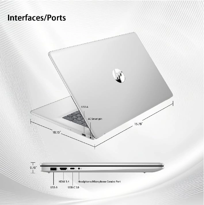 HP Laptop 17 - 17.3'' Ryzen 5-7430U 32GB DDR4 1TB SSD