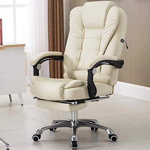 Desk Chair - PU Leather Brown High Back