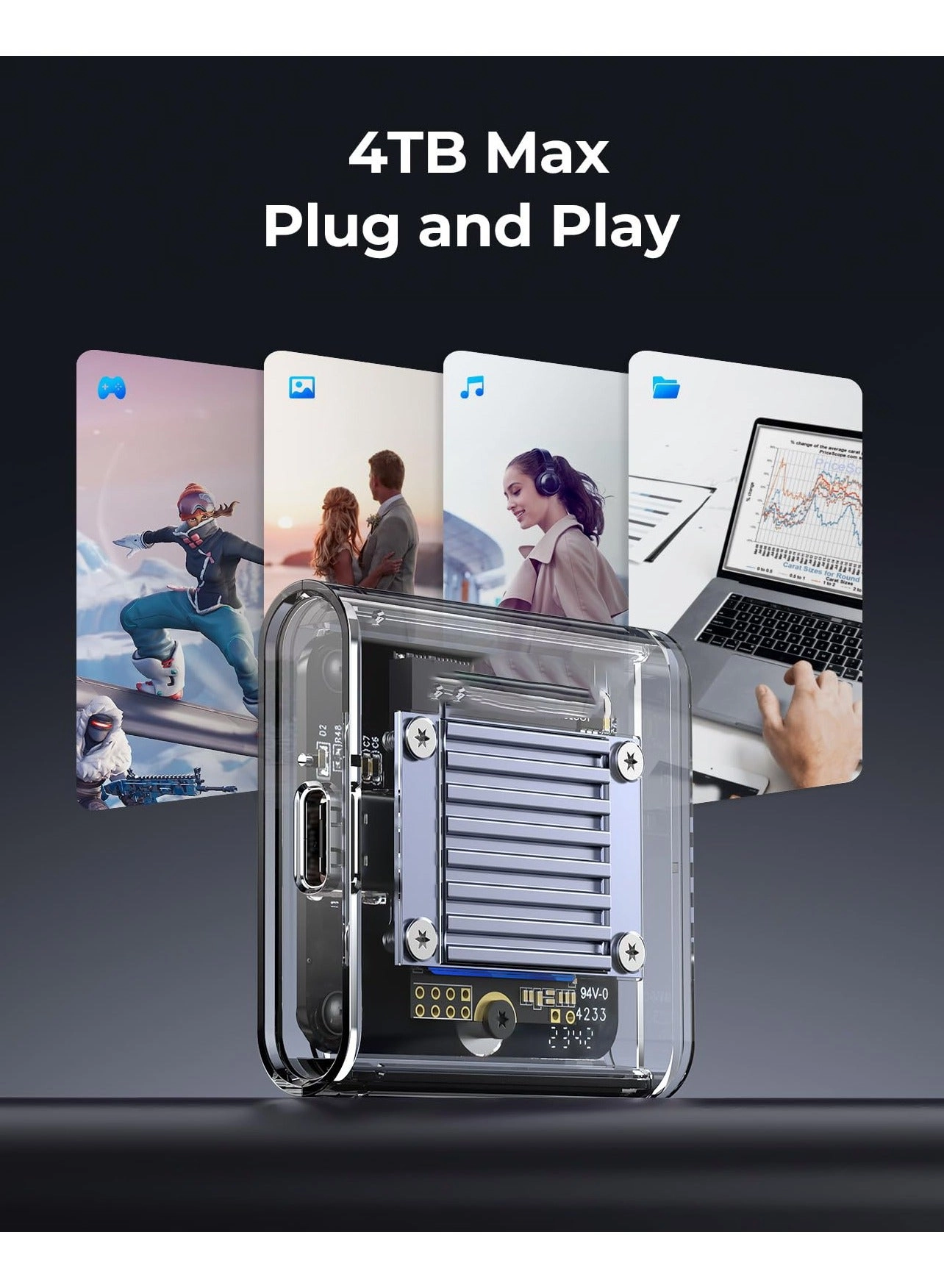 M.2 2230 NVMe SSD Enclosure - USB 3.2 Gen2