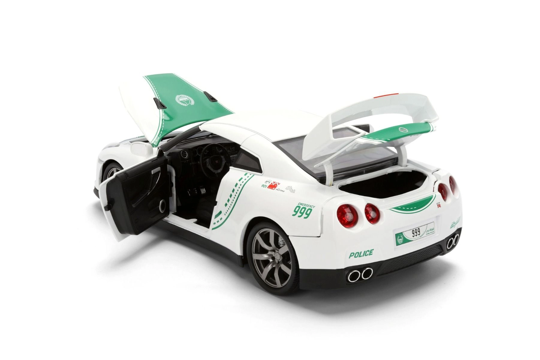 Dubai Police Nissan GT-R - Die-Cast Metal Body - 1:18